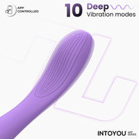 INTOYOU Neya Vibratore Punto G Viola con App 19,5 cm