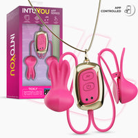INTOYOU Tickly pinze capezzoli vibranti con app