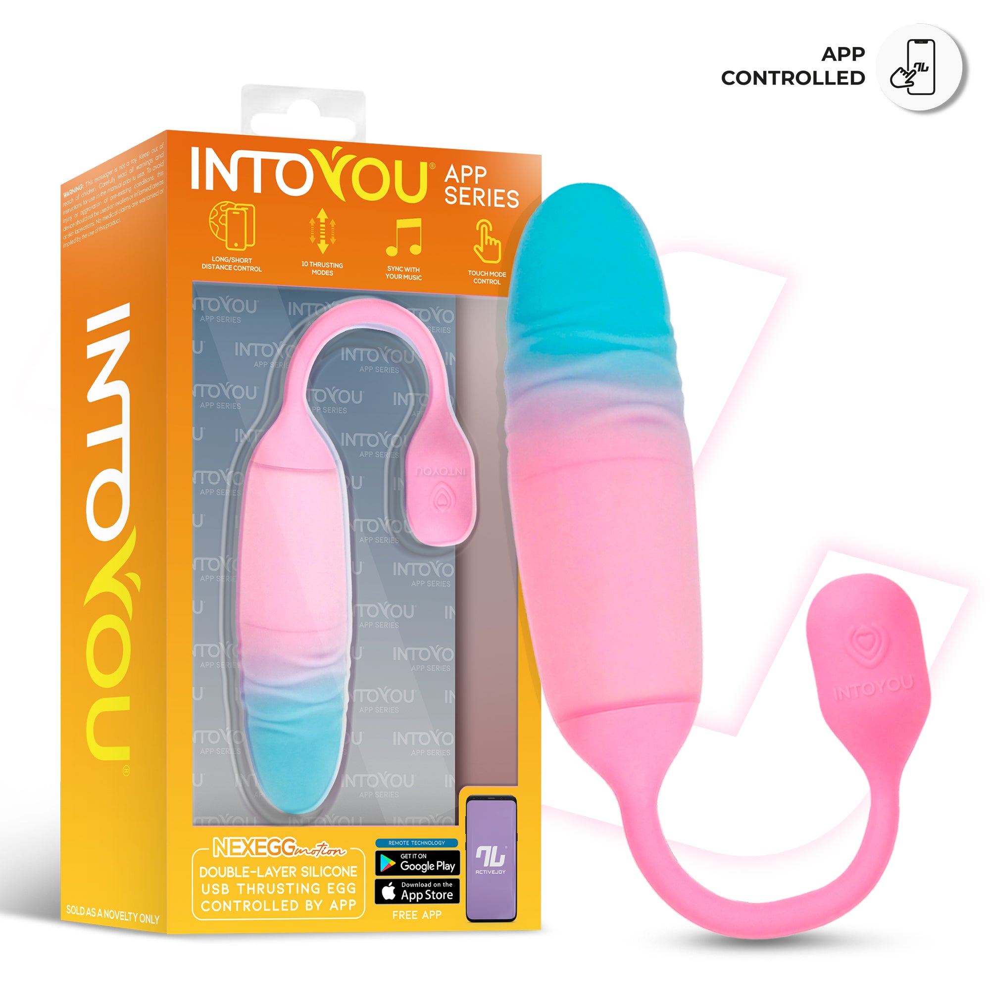 INTOYOU NexEgg Motion Ovetto thrusting rosa con app