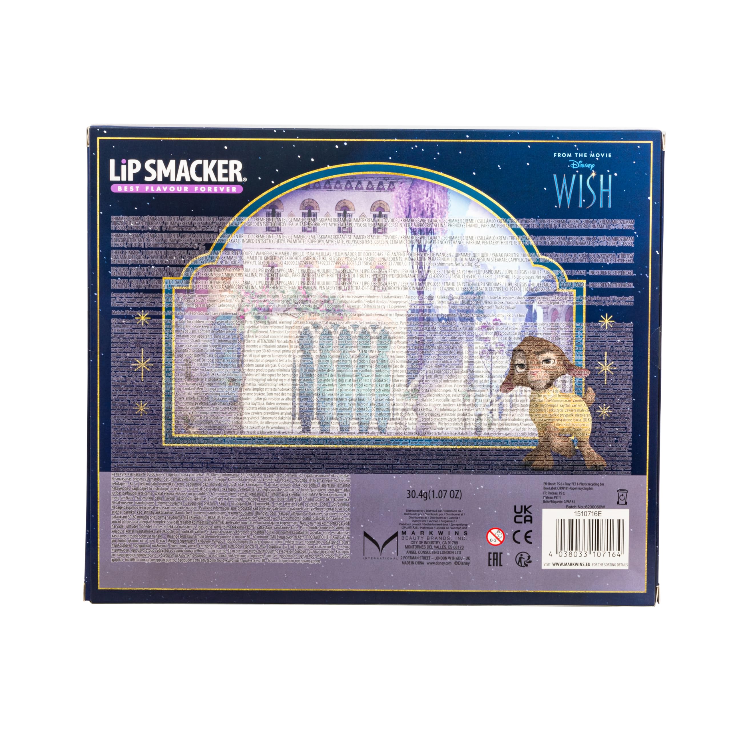 Lip Smacker Disney Wish palette trucco bambina 30 pezzi glitter