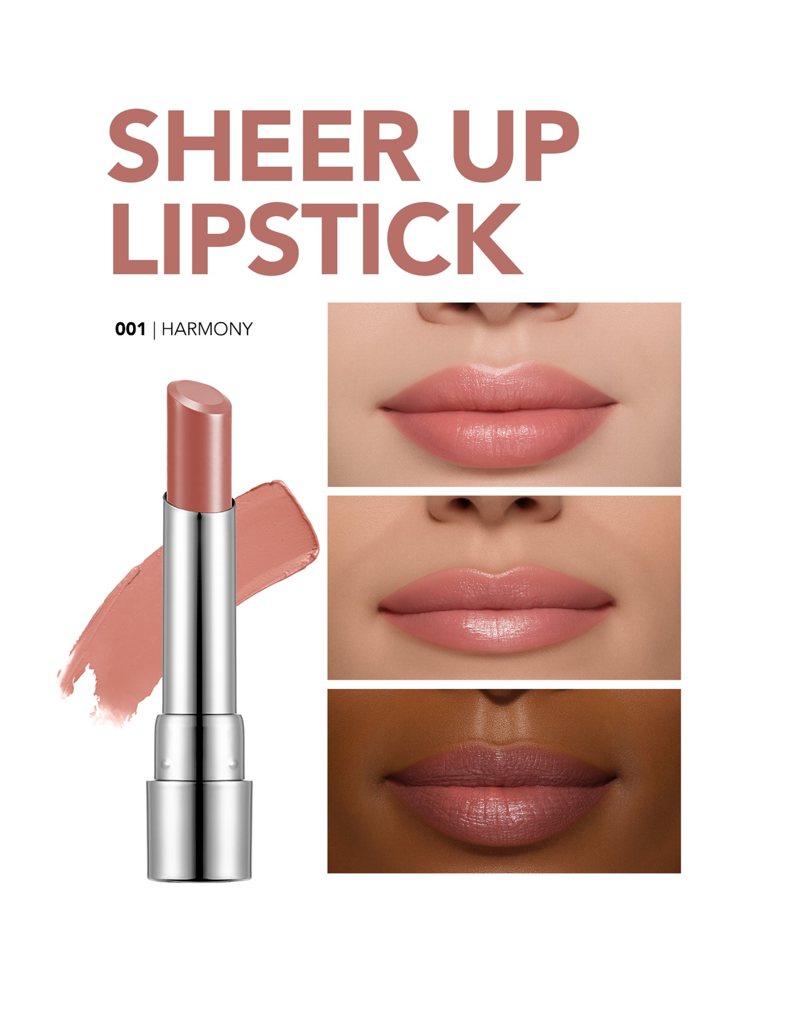 Pretty by Flormar Sheer Up 001 Harmony rossetto luminoso idratante