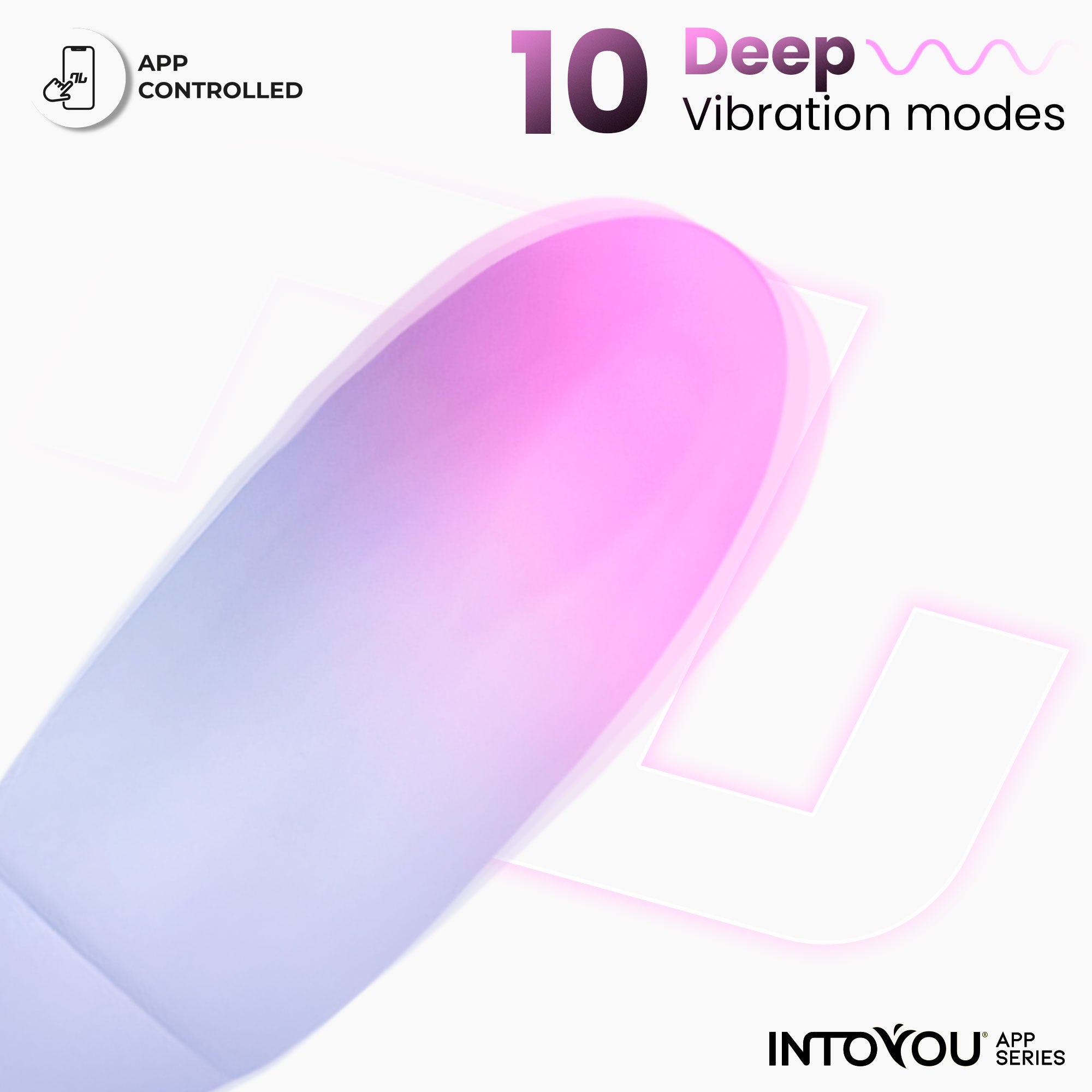 INTOYOU Uovo vibrante con app rosa blu silicone 10 modi
