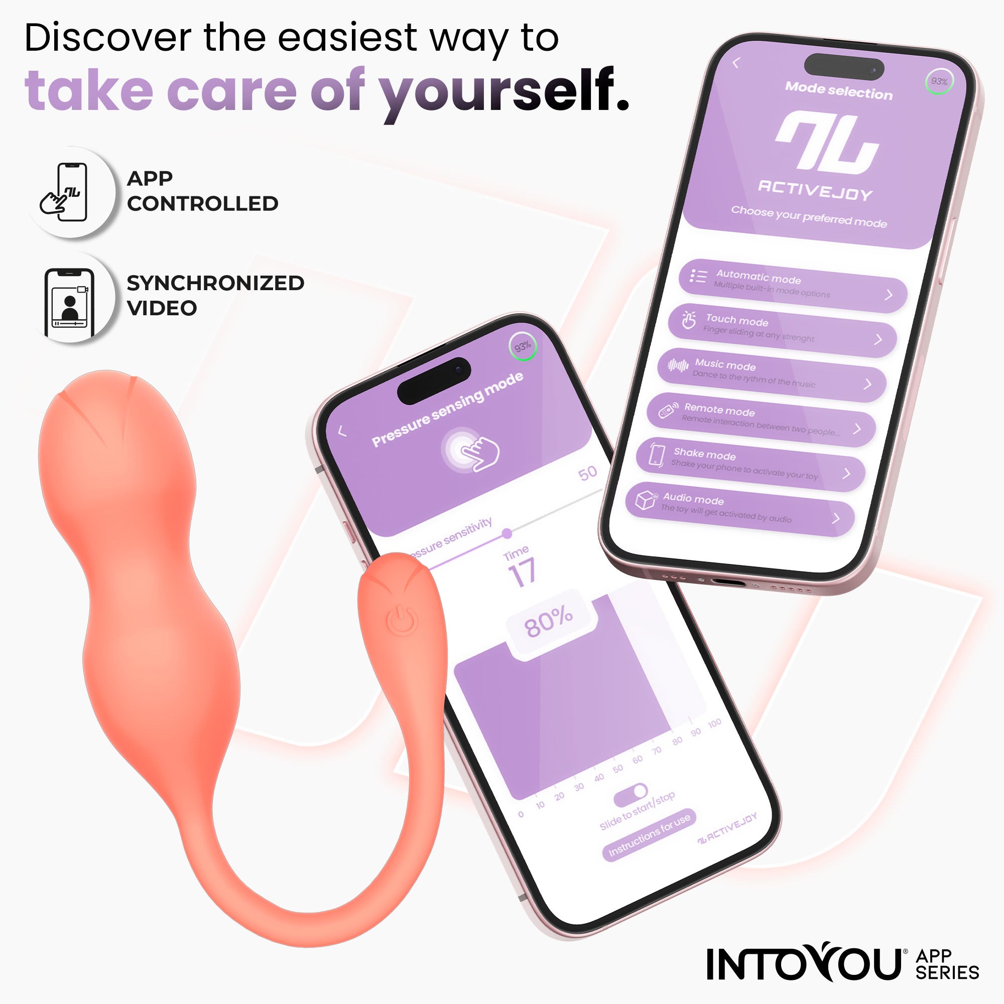 INTOYOU Kyra Allenatore Pavimento Pelvico con App Salmone