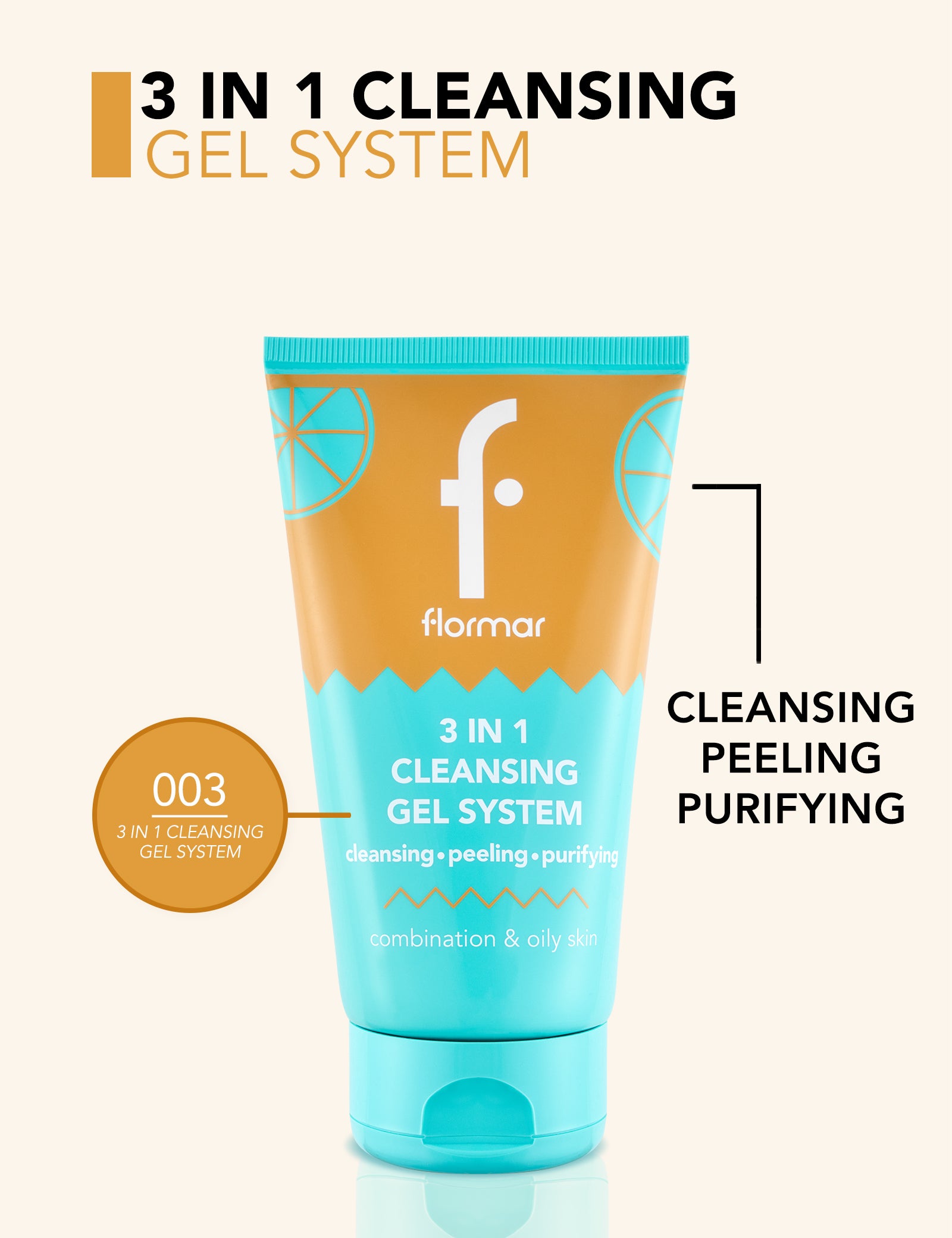 Pretty by Flormar 3 in 1 Cleansing Gel System gel detergente viso 150 ml