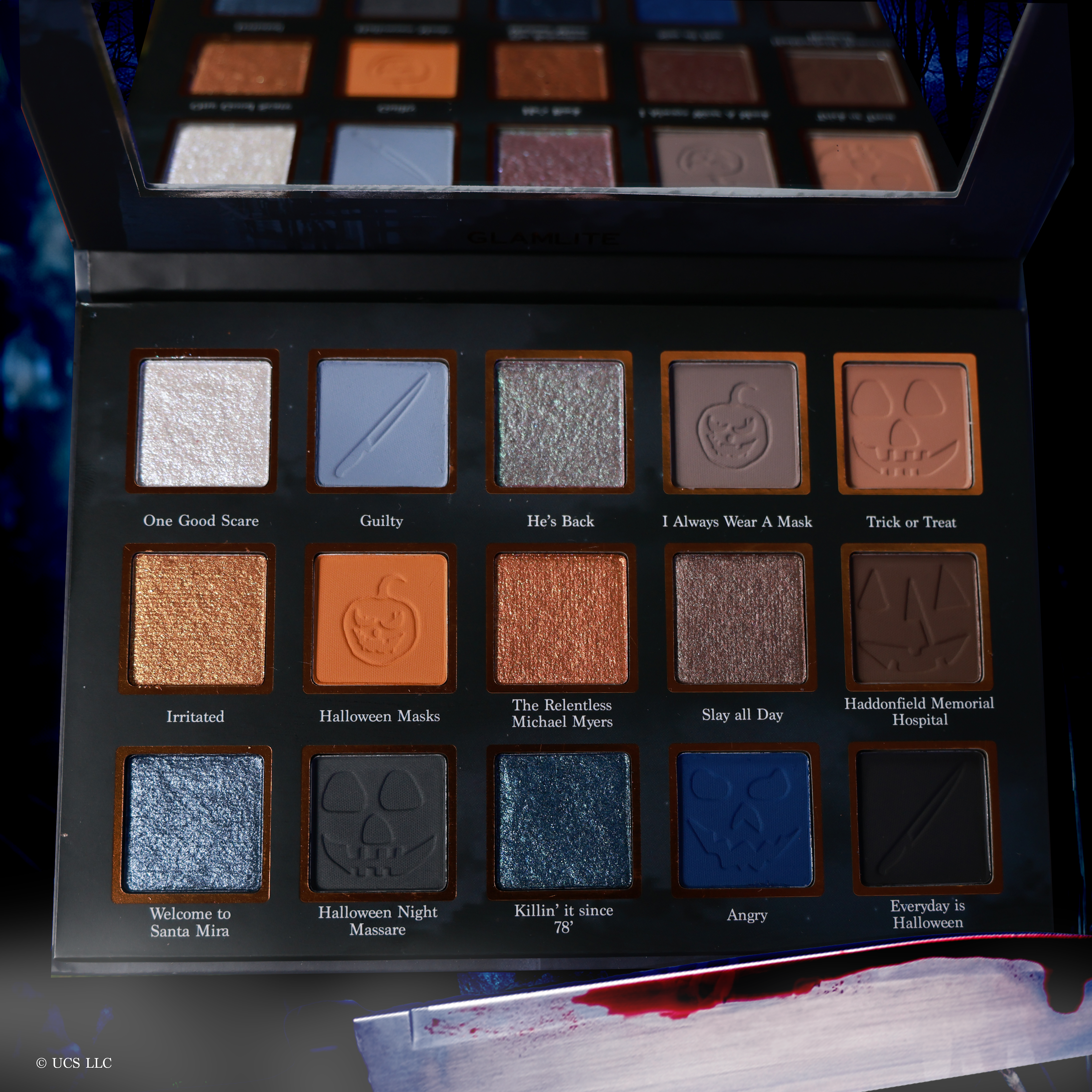 Glamlite Halloween II Haddonfield Palette 15 Colori
