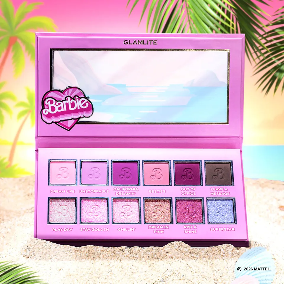 Glamlite Barbie Palette viso-corpo Malibu Dreamhouse