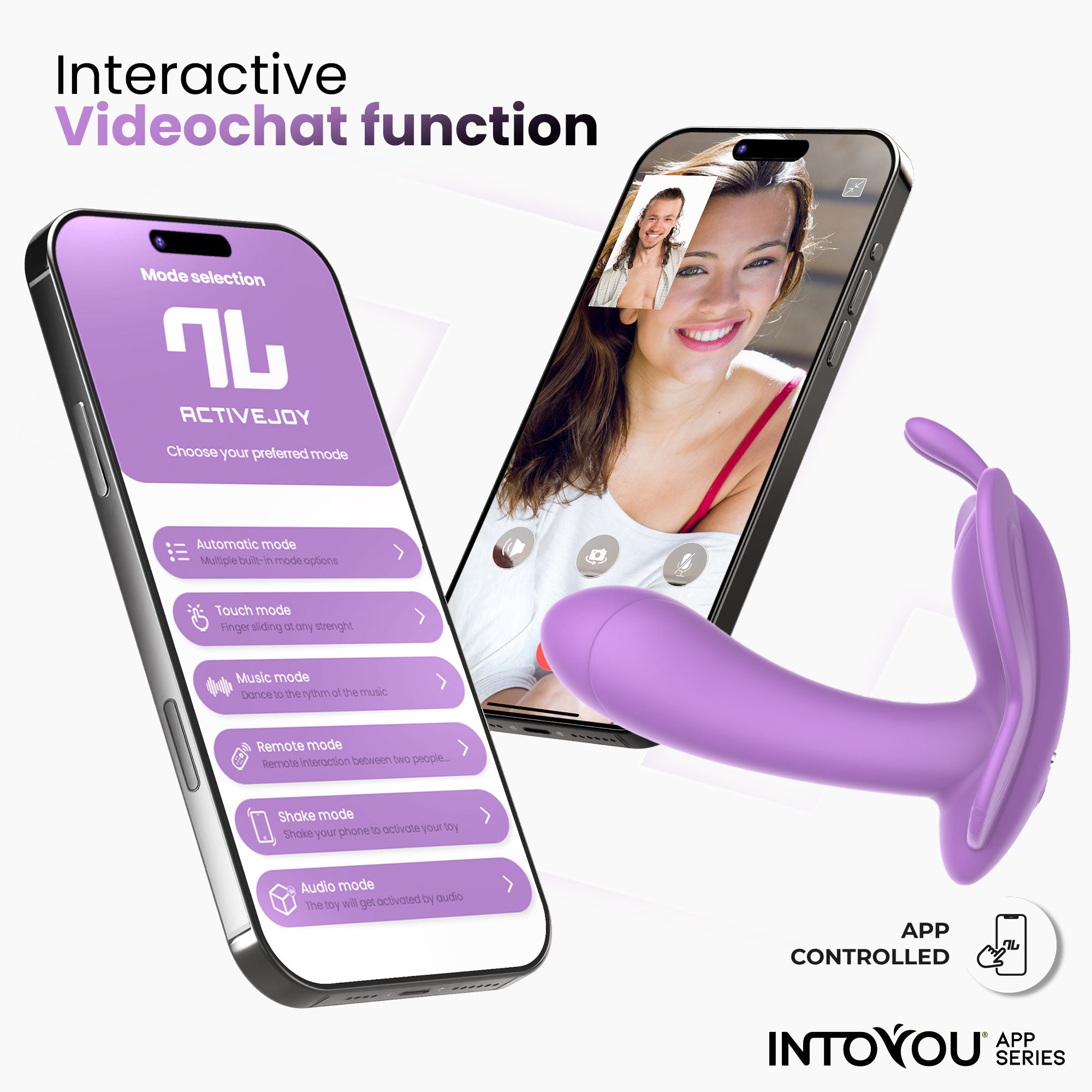 INTOYOU Wingy stimolatore clitoride farfalla Lavanda app