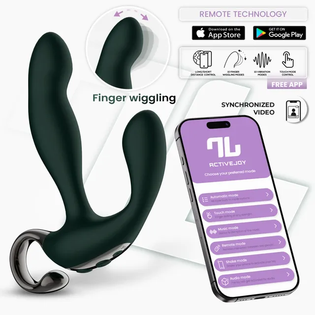 INTOYOU Greeny massaggiatore prostatico silicone app