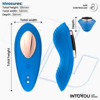 INTOYOU Per slip vibratore mutandine app blu silenzioso 10 modi
