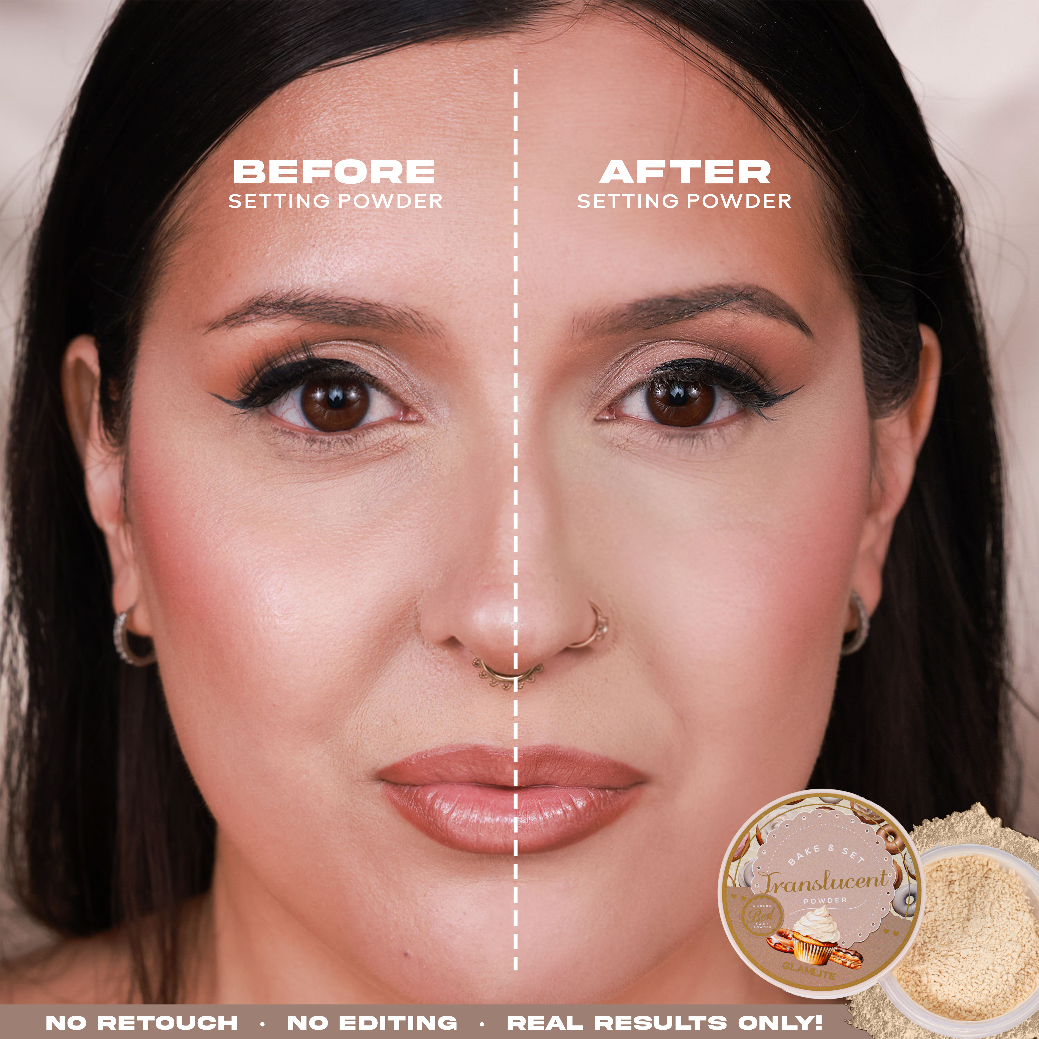 Glamlite Complexion Translucent Bake & Set Powder cipria 35 g