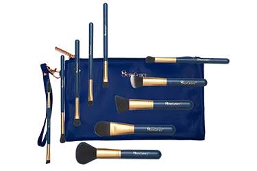 SeneGence Face set pennelli trucco 10 pezzi pochette blu