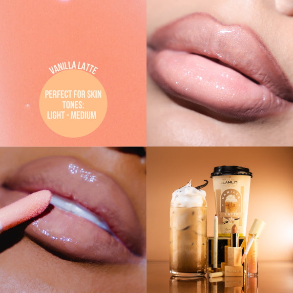 Glamlite Lip Kits Vanilla Latte kit labbra vitamina E shine