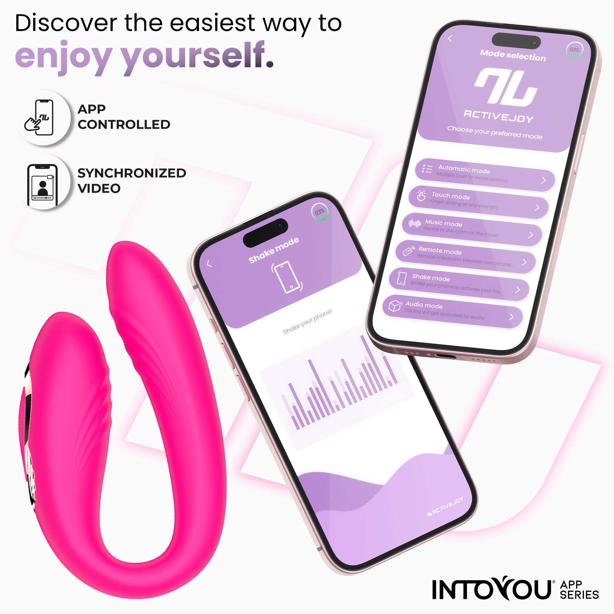 INTOYOU Couty vibratore di coppia oscillazione 360° app
