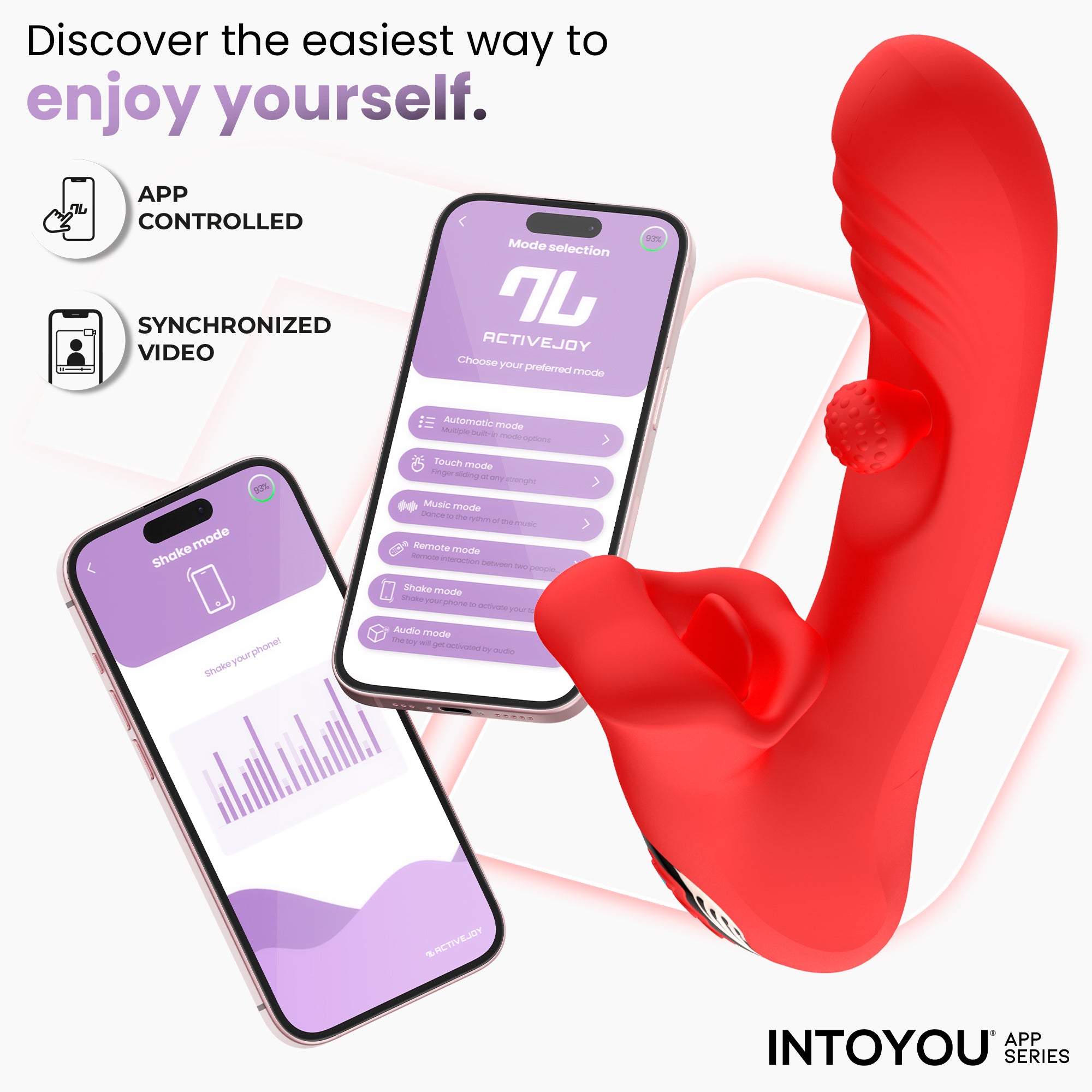 INTOYOU Per il clitoride Franky Vibratore Biting Sfera Rotante APP