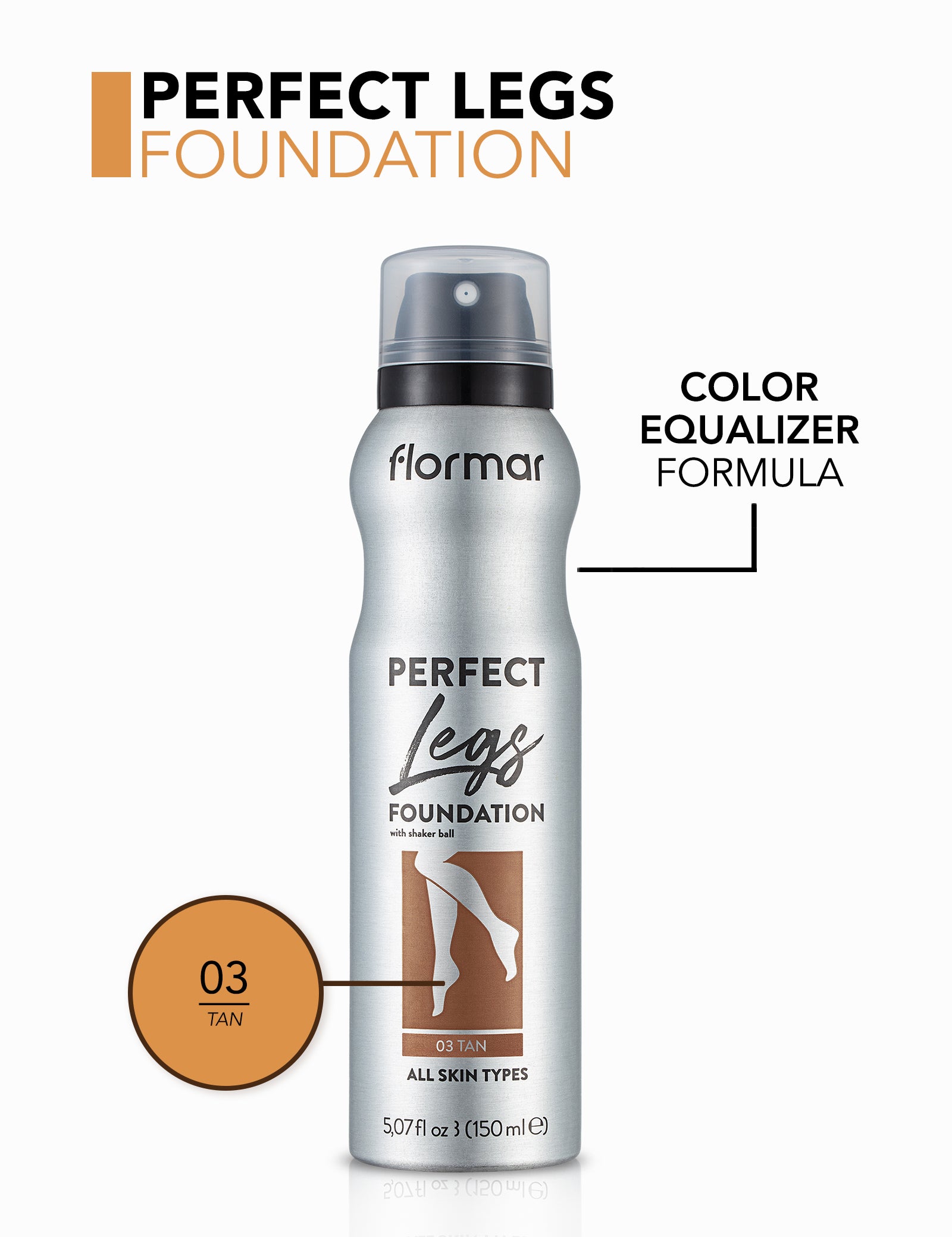 Pretty by Flormar Perfect Legs fondotinta gambe 01 Light coprente