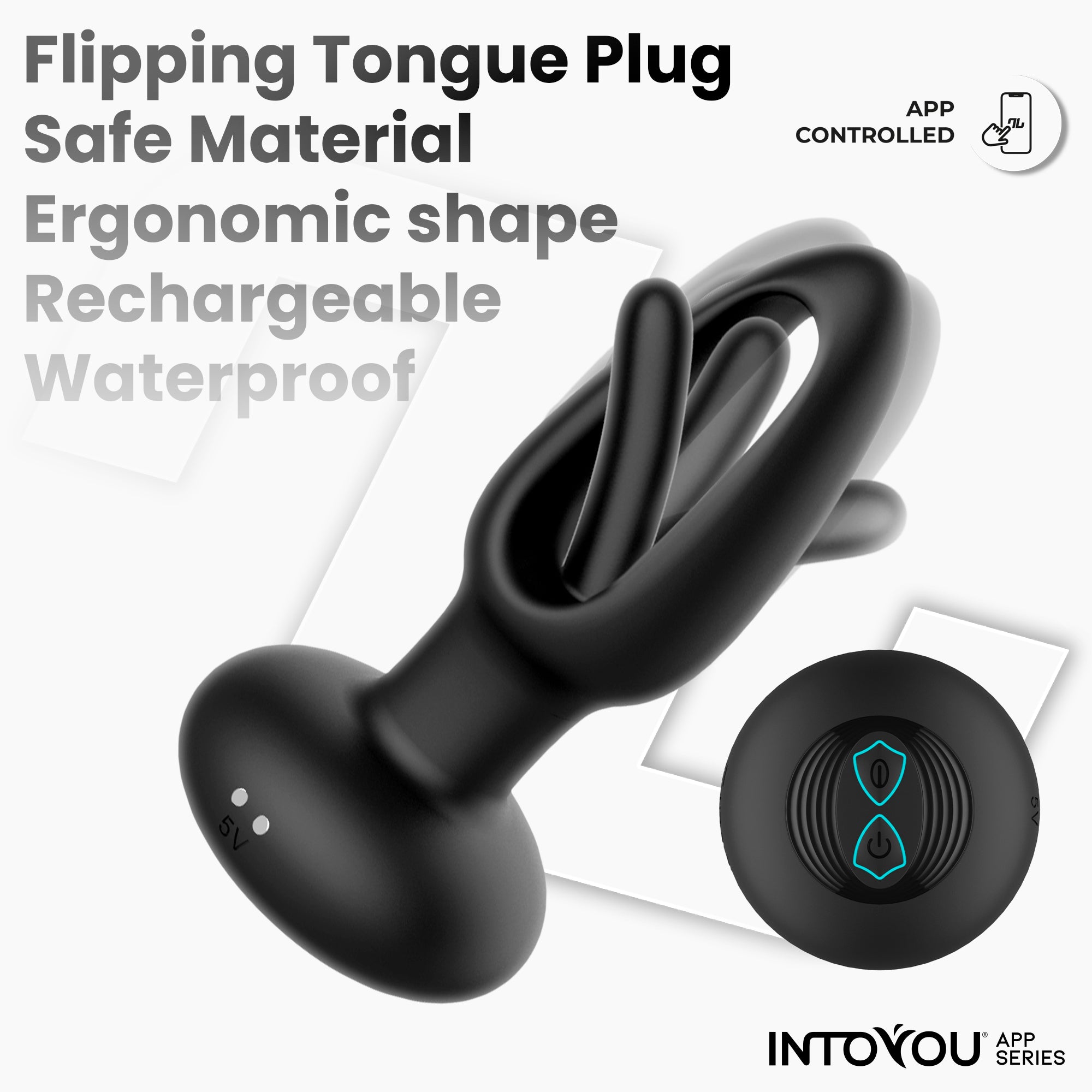 INTOYOU Anale Zack plug anale vibrante flipping app