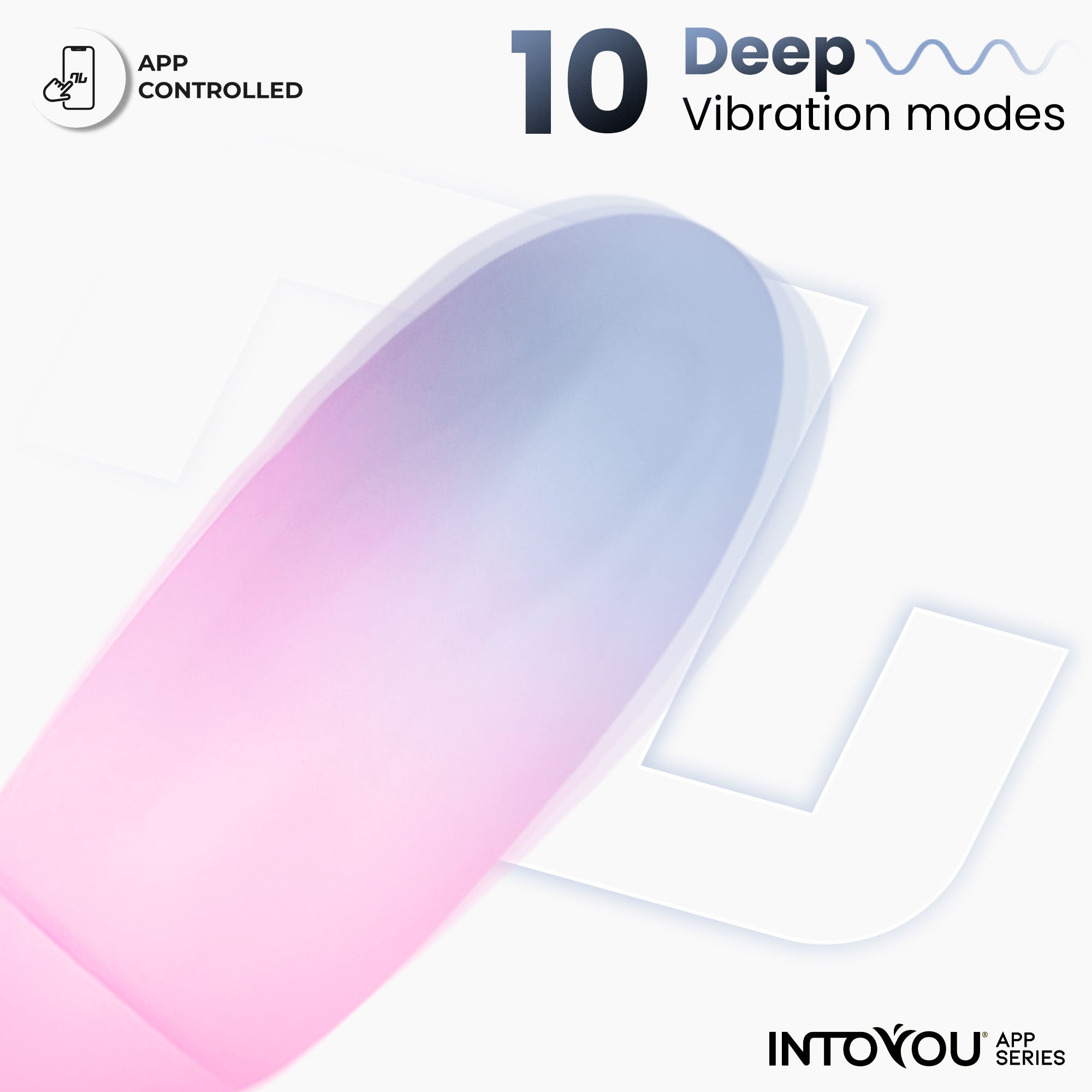 INTOYOU Uova ovetto vibrante con app blu rosa silicone