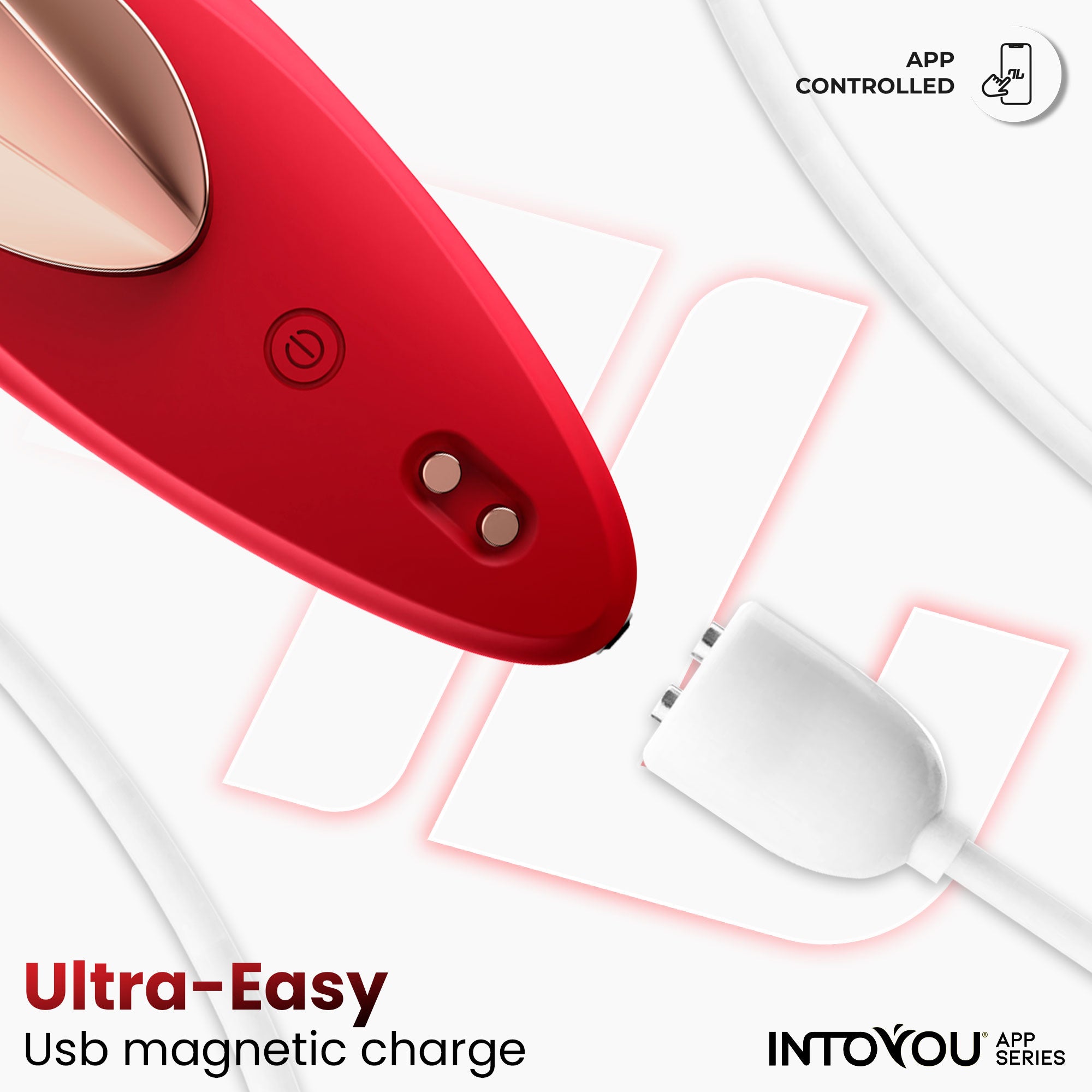 INTOYOU vibratore slip rosso magnetico con app