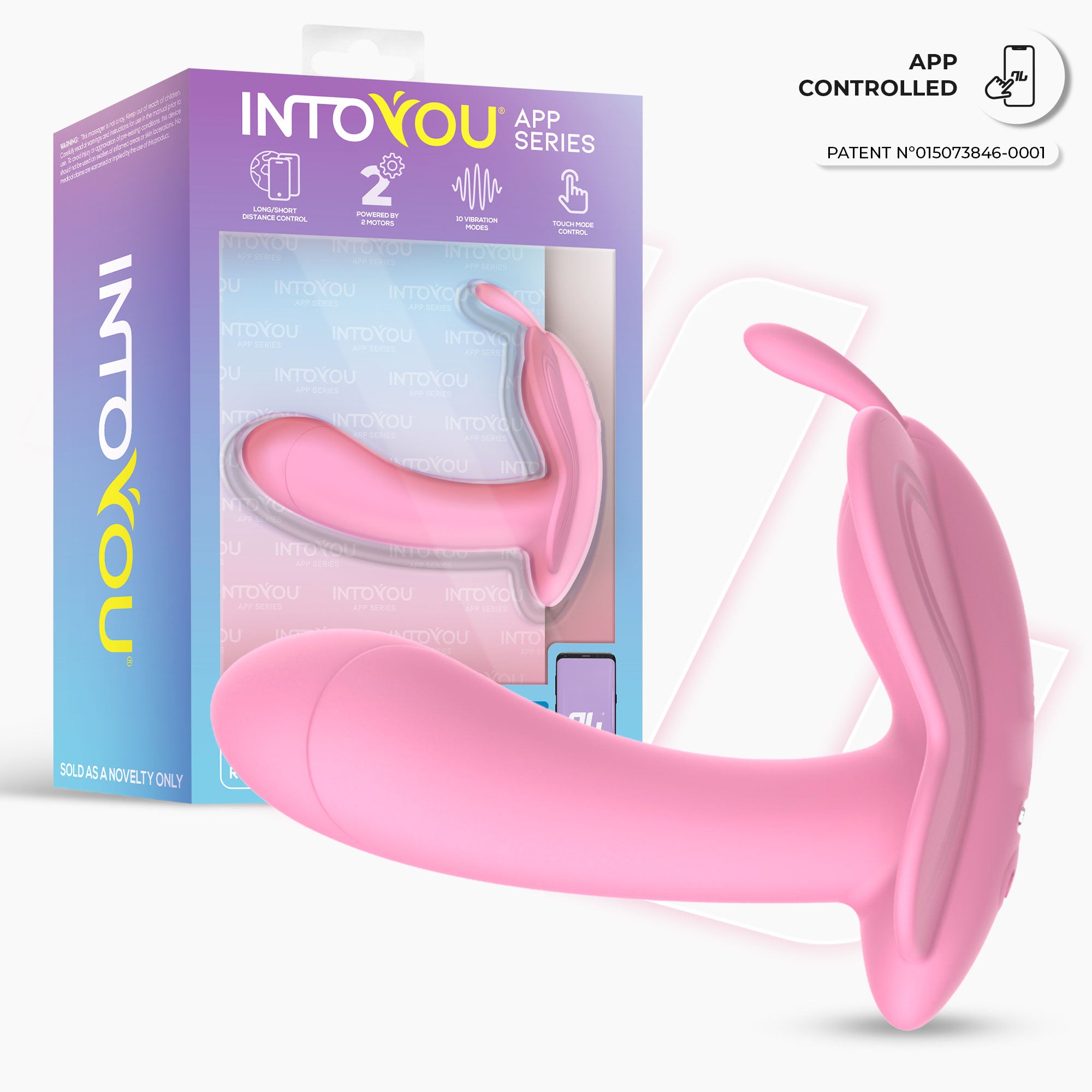INTOYOU Wingy stimolatore farfalla rosa con app