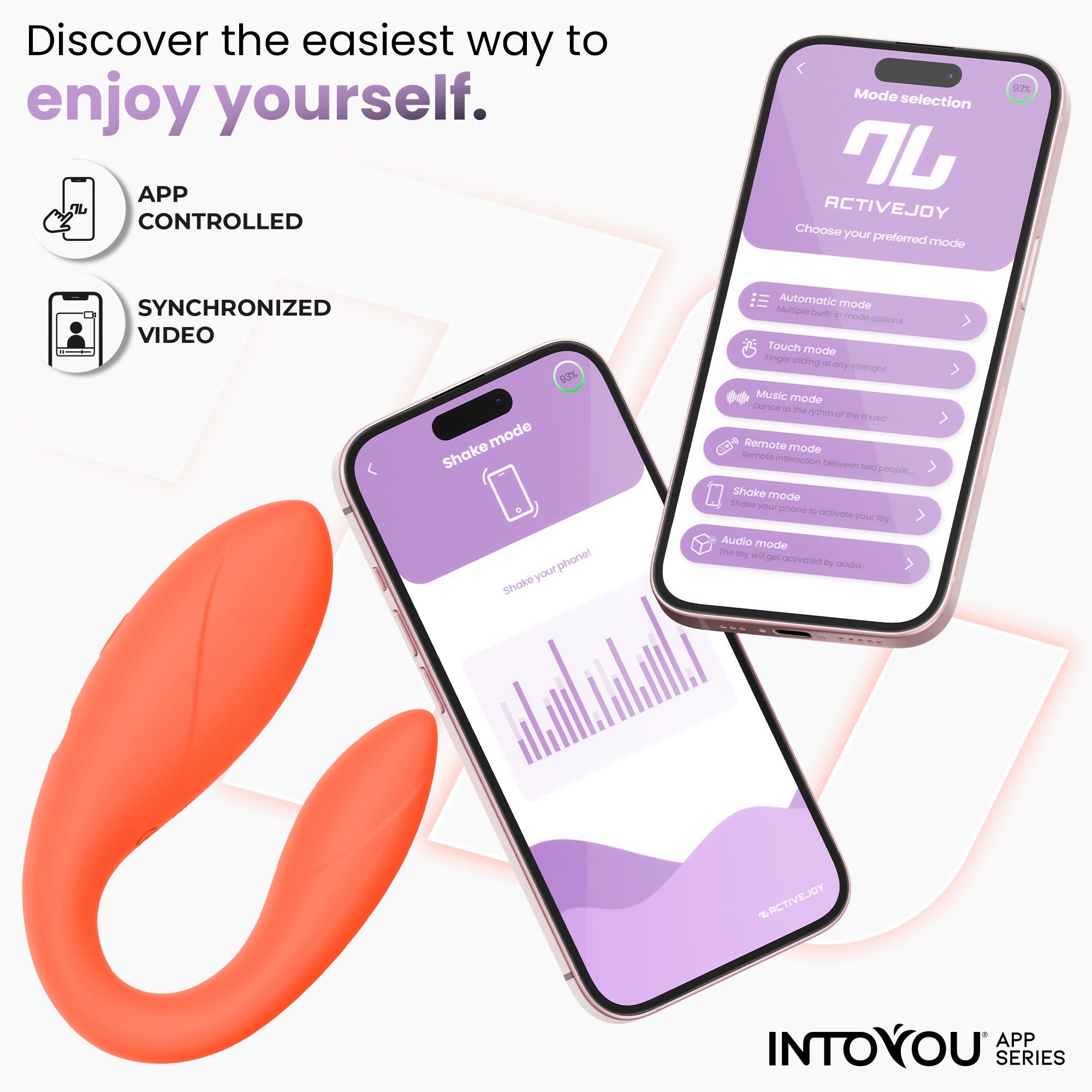 INTOYOU Per Coppie Vibratore App Salmone Silicone