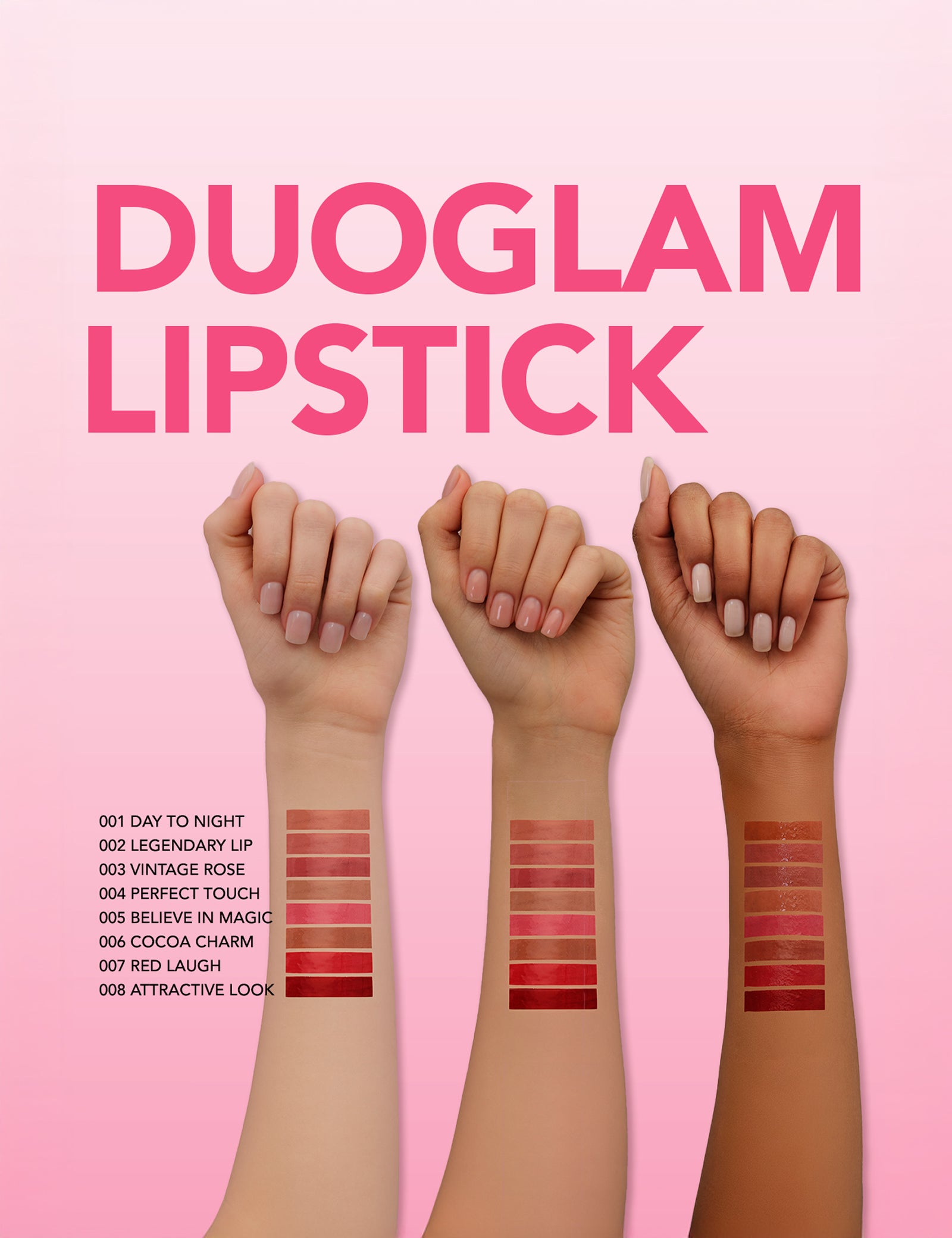 Pretty by Flormar Duoglam Lipstick rossetto liquido 001 Day to Night