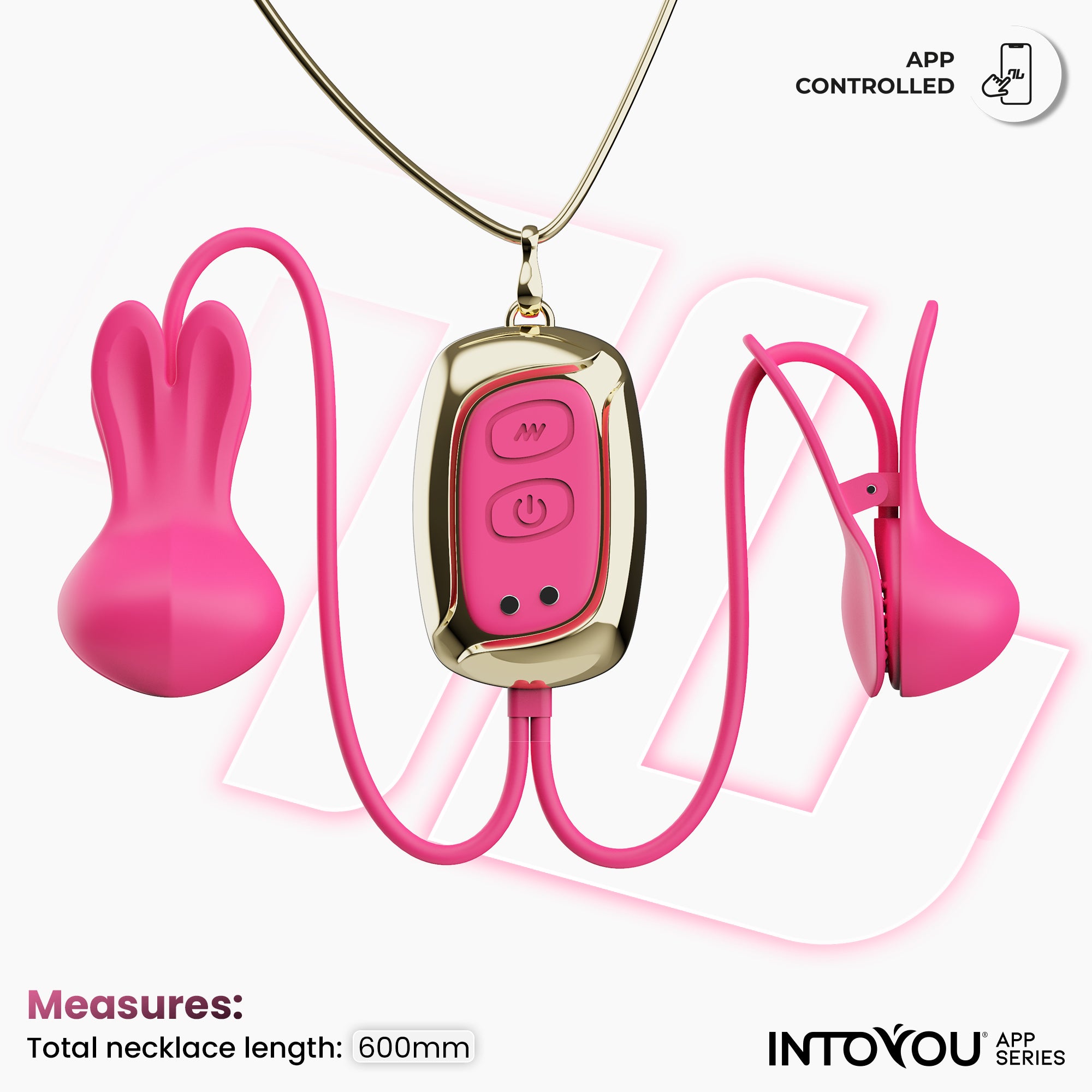 INTOYOU BDSM Tickly pinze capezzoli vibranti con app 10 funzioni
