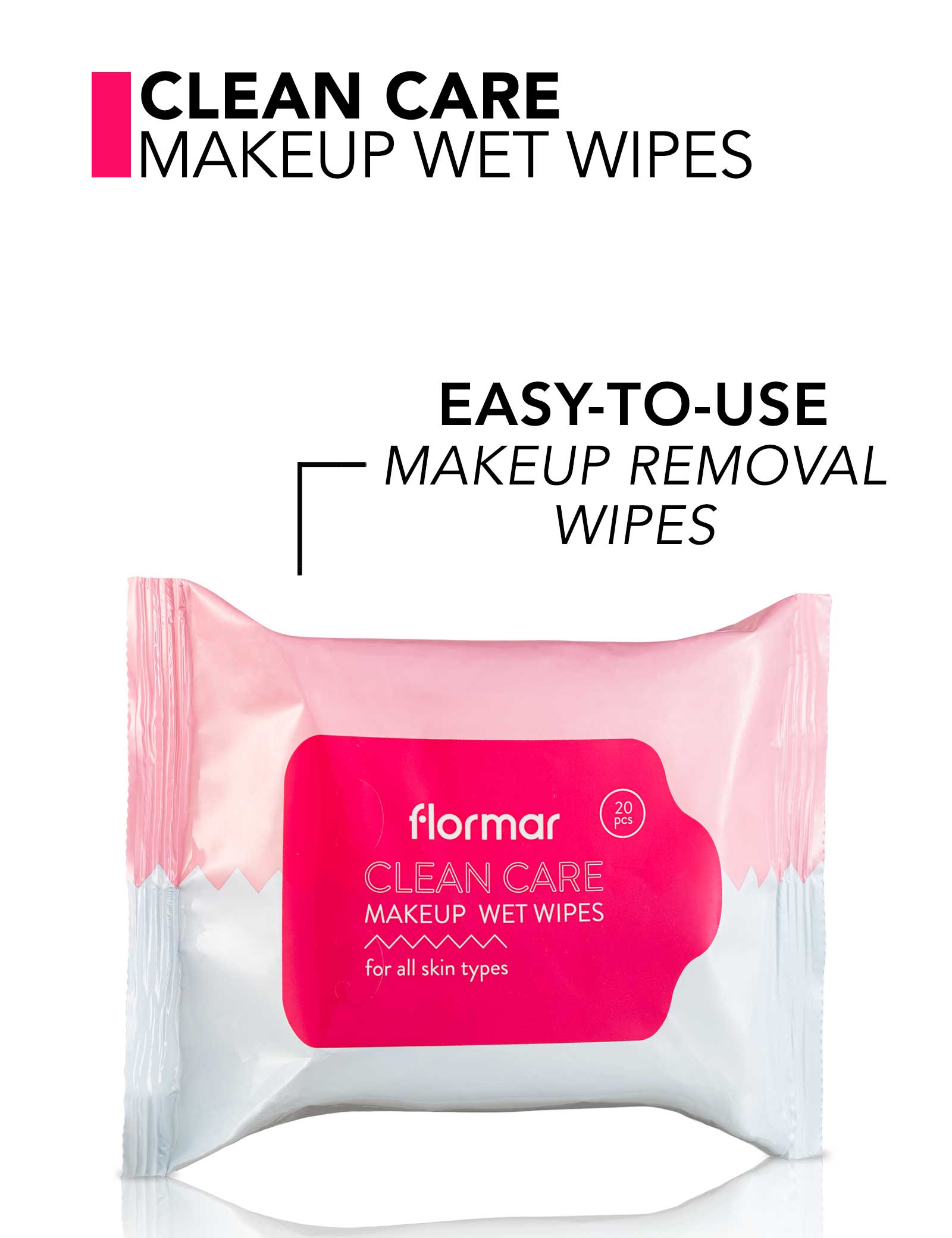 Pretty by Flormar Clean Care salviette struccanti 30 pezzi pelli