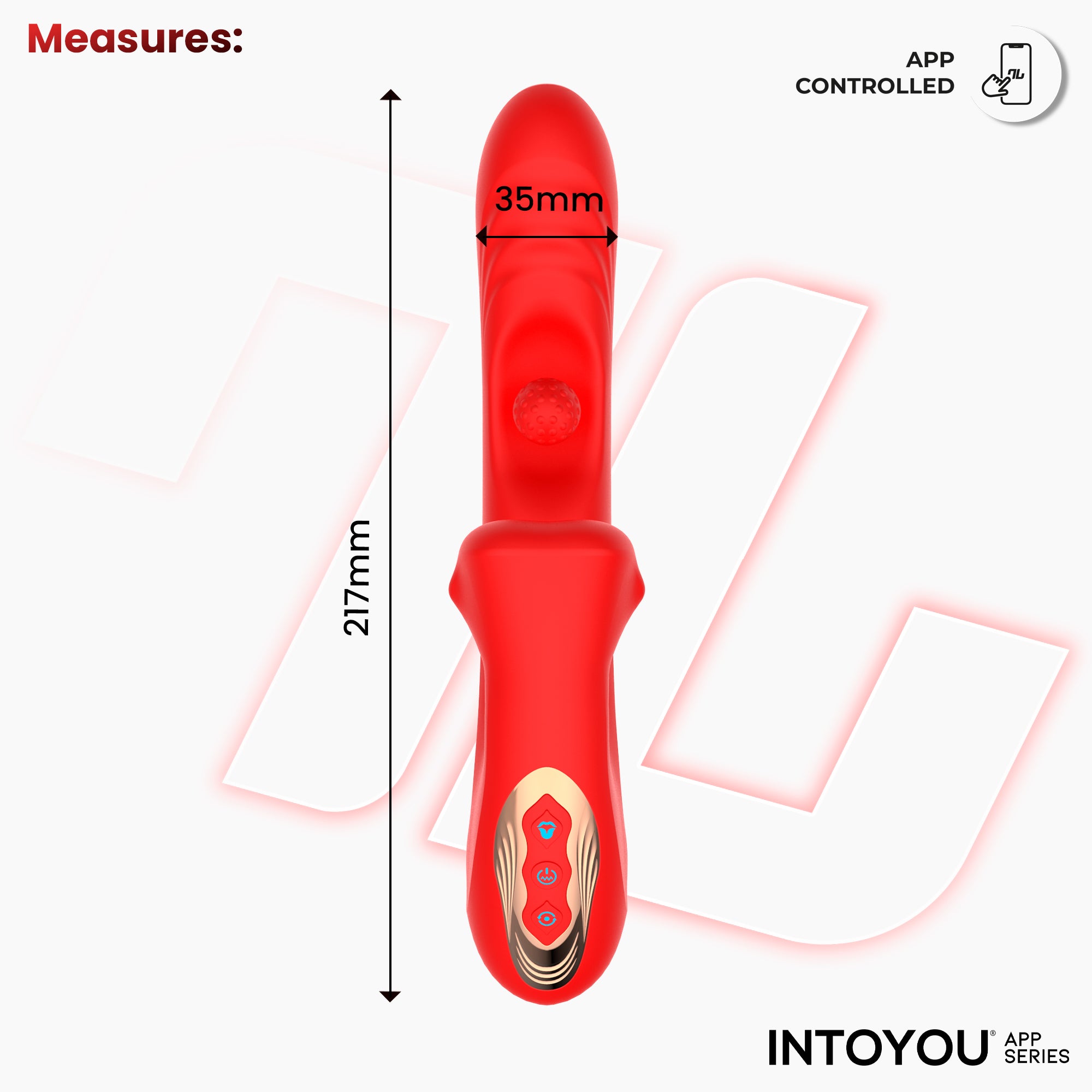 INTOYOU Per il clitoride Franky Vibratore Biting Sfera Rotante APP