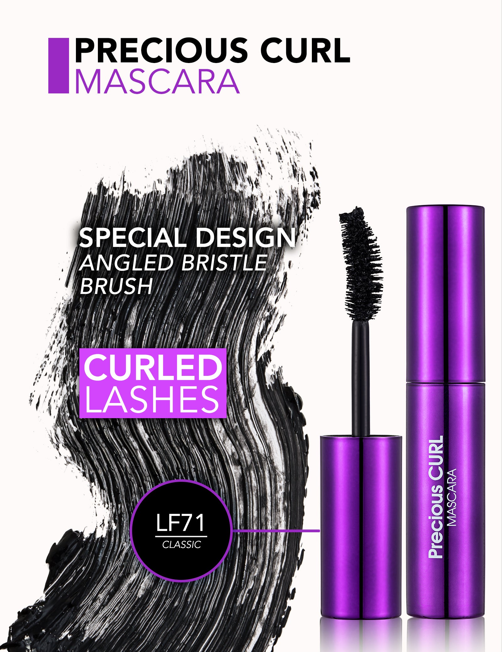 Pretty by Flormar Precious Curl mascara nero incurvante volume