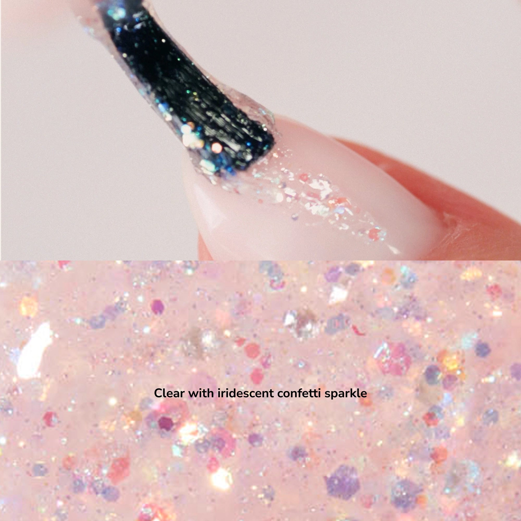 LipSense Nails Sparkle Sleigh smalto glitter trasparente natalizio
