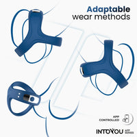 INTOYOU Rank anello vibrante blu con app