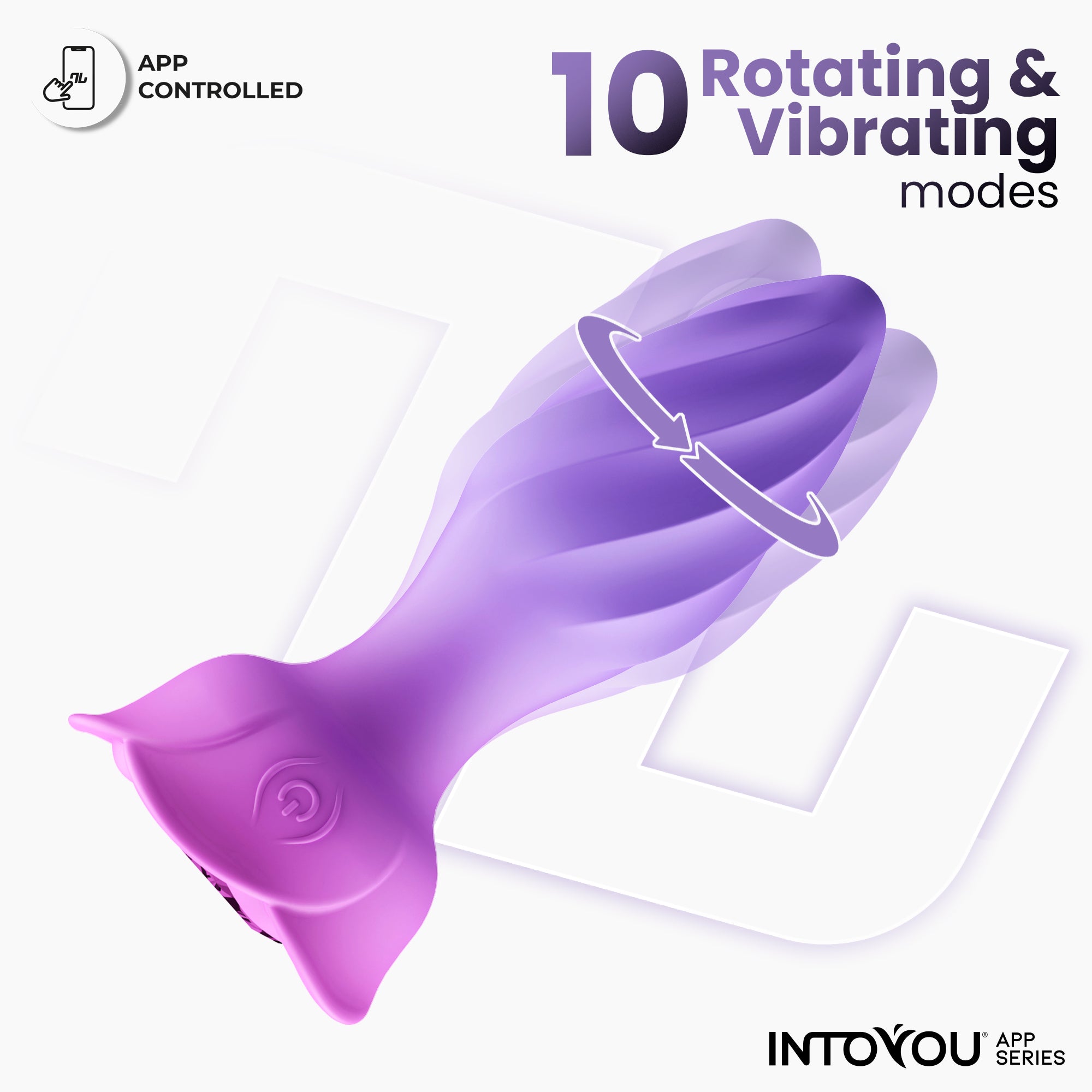 INTOYOU Moxy plug anale rotante 360° app silicone