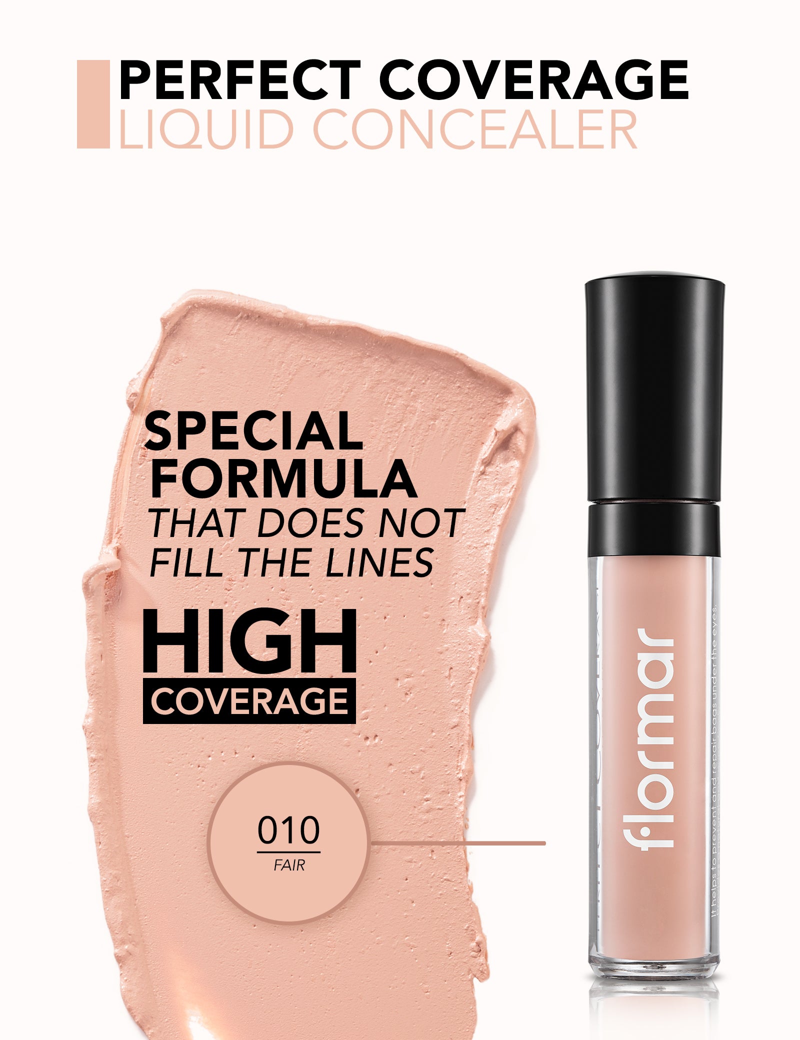 Pretty by Flormar Perfect Coverage correttore liquido 02 Ivory coprente