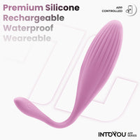 INTOYOU Uovo vibrante viola perle rotanti con app 8 modi