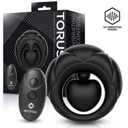 INTOYOU Torus Anello vibrante pene con telecomando USB