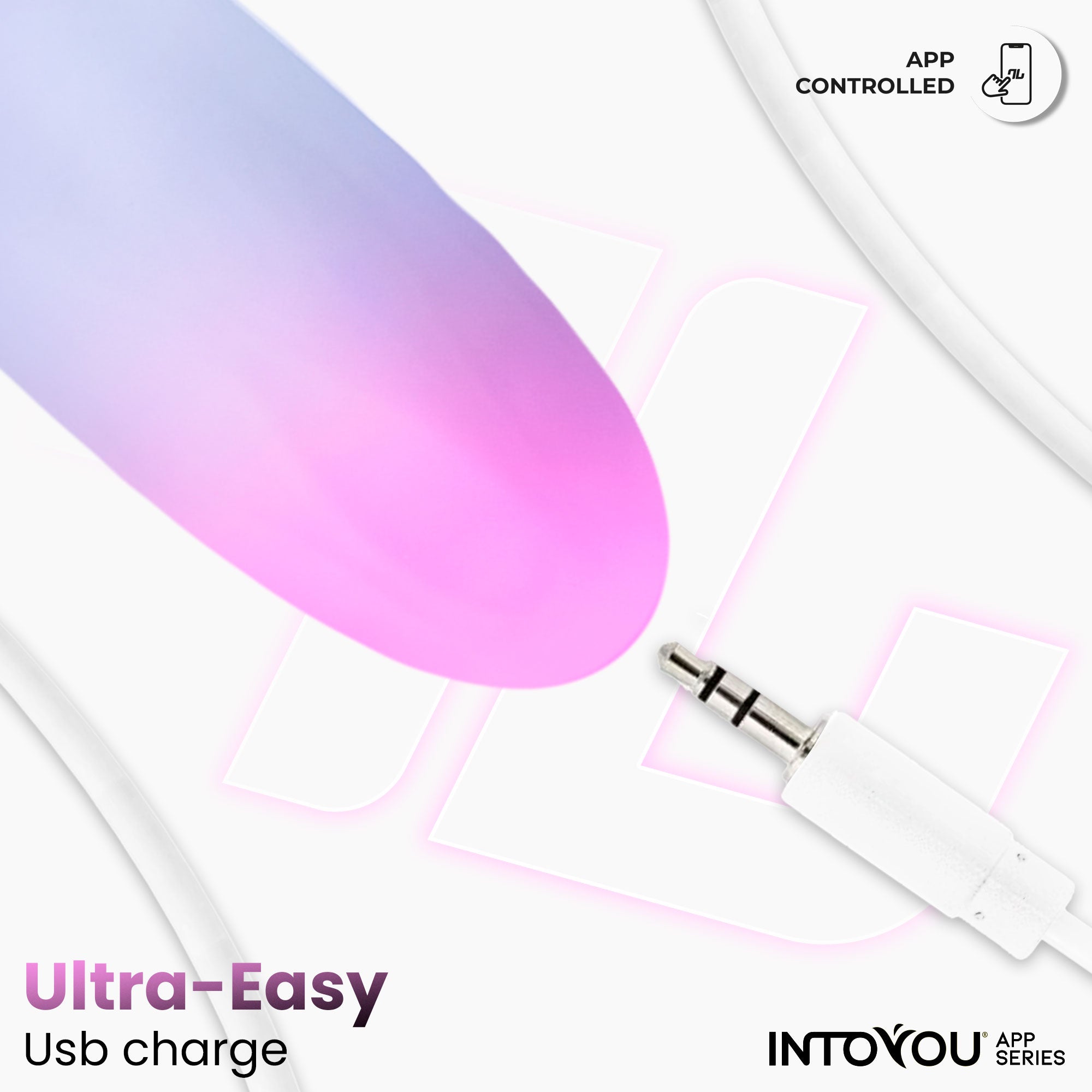 INTOYOU Uovo vibrante con app rosa blu silicone 10 modi