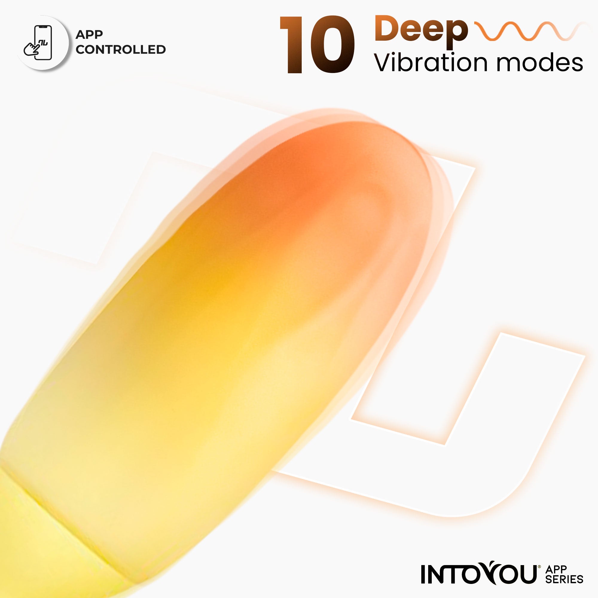 INTOYOU Uova Uovo vibrante app giallo arancione silicone