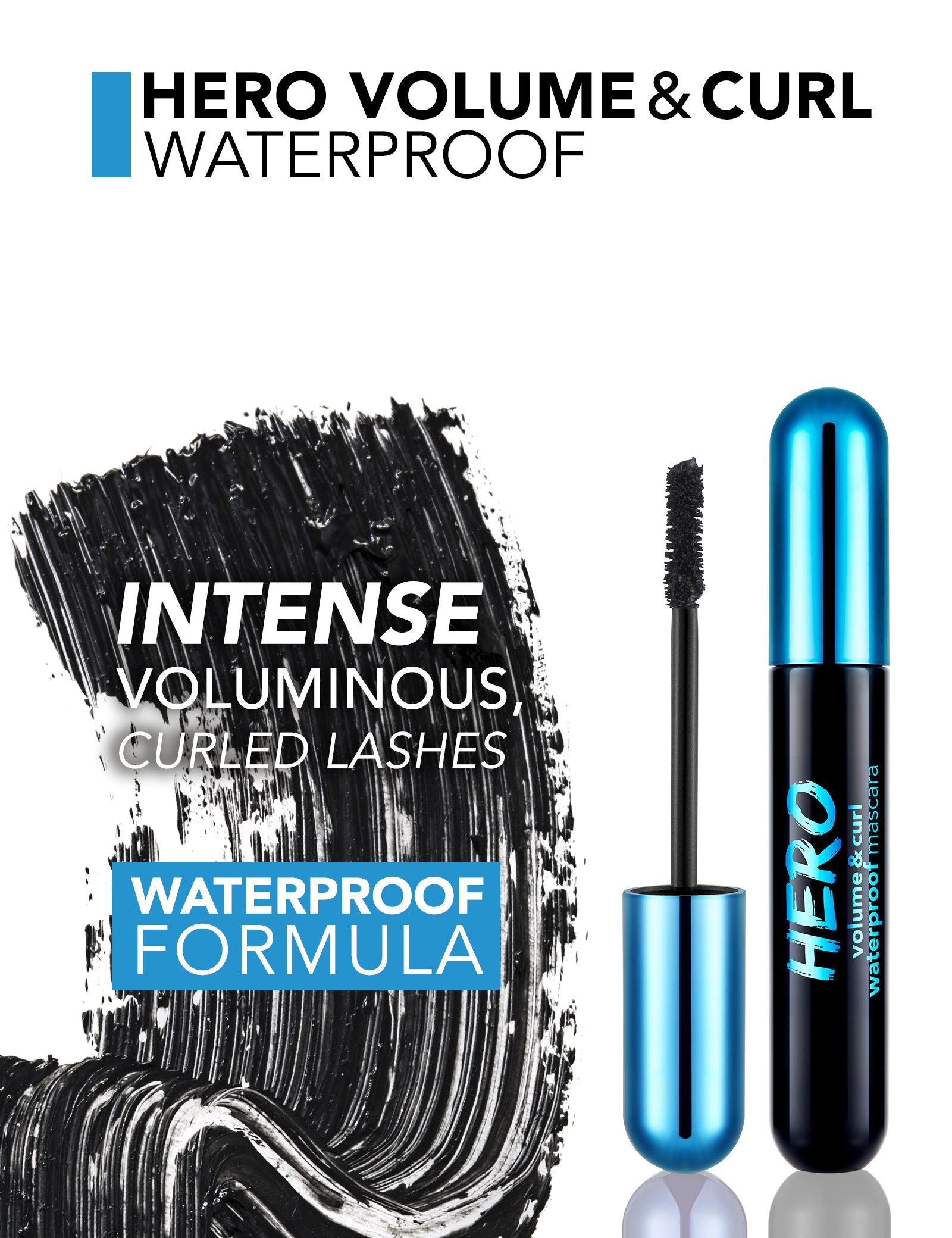 Pretty by Flormar Hero Volume & Curl mascara nero volume