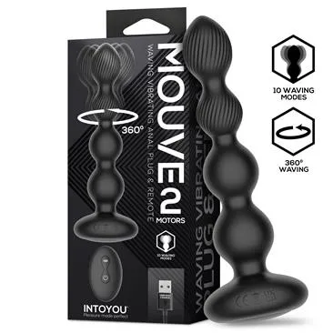 INTOYOU Mouve plug anale waving telecomando 2 motori