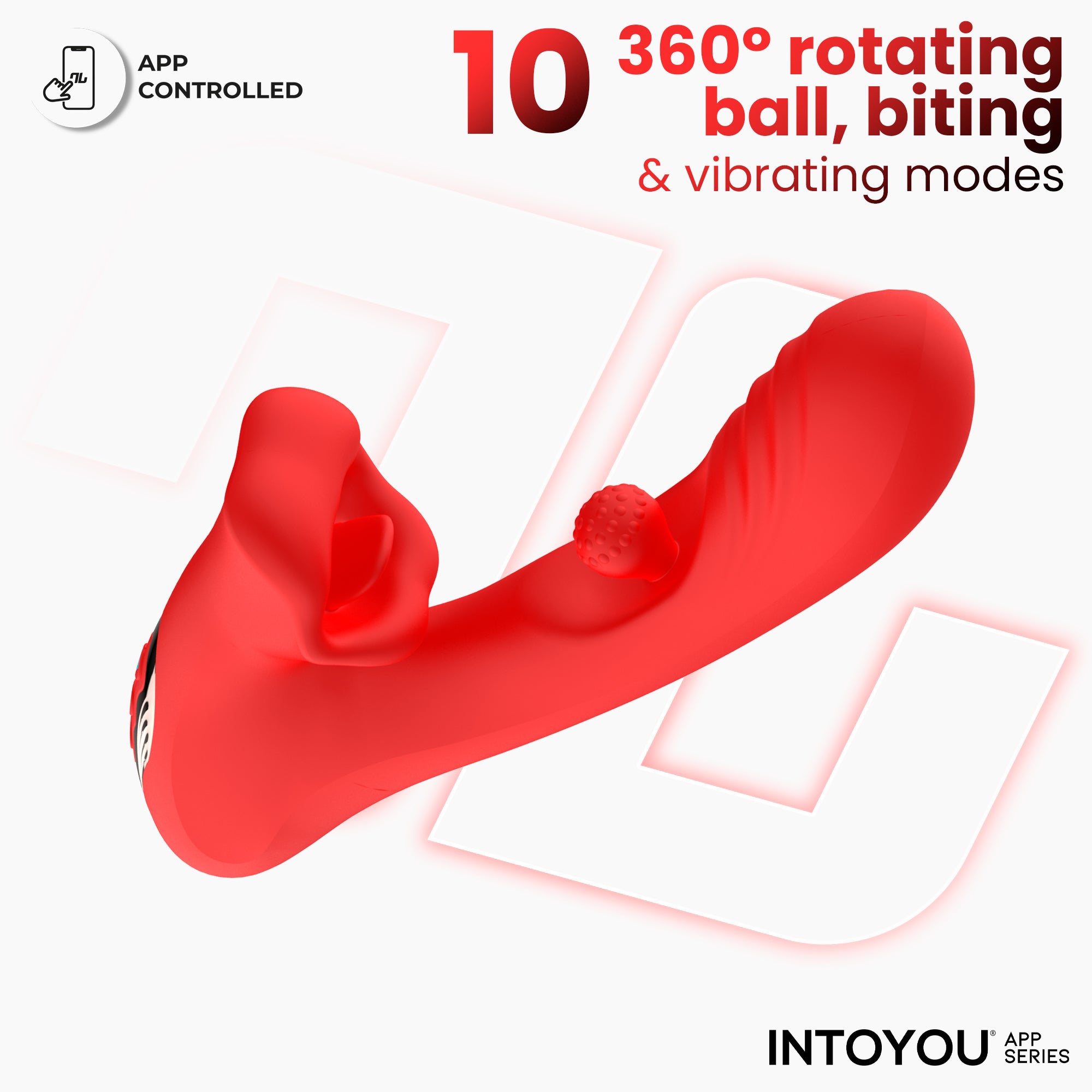 INTOYOU Per il clitoride Franky Vibratore Biting Sfera Rotante APP