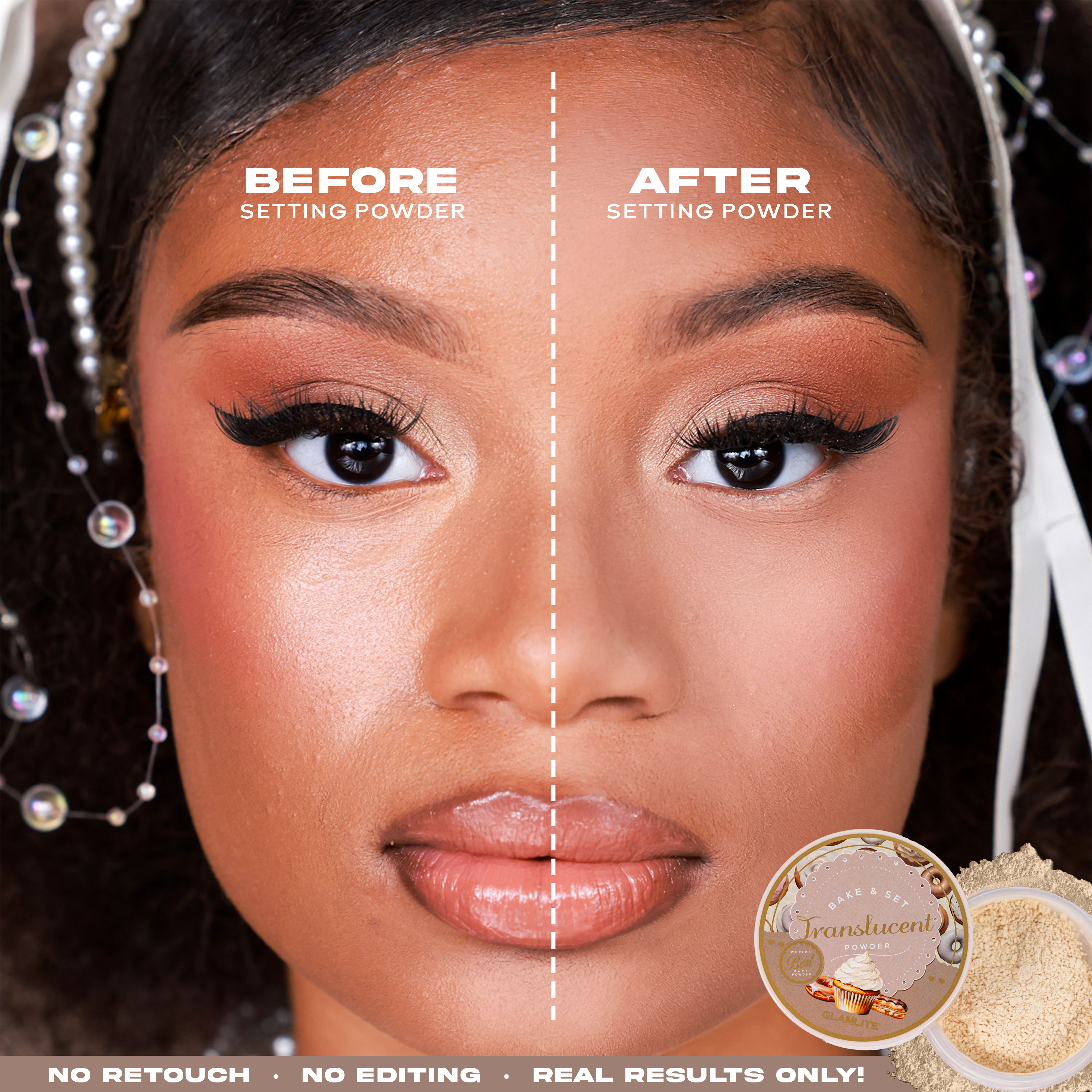 Glamlite Complexion Translucent Bake & Set Powder cipria 35 g