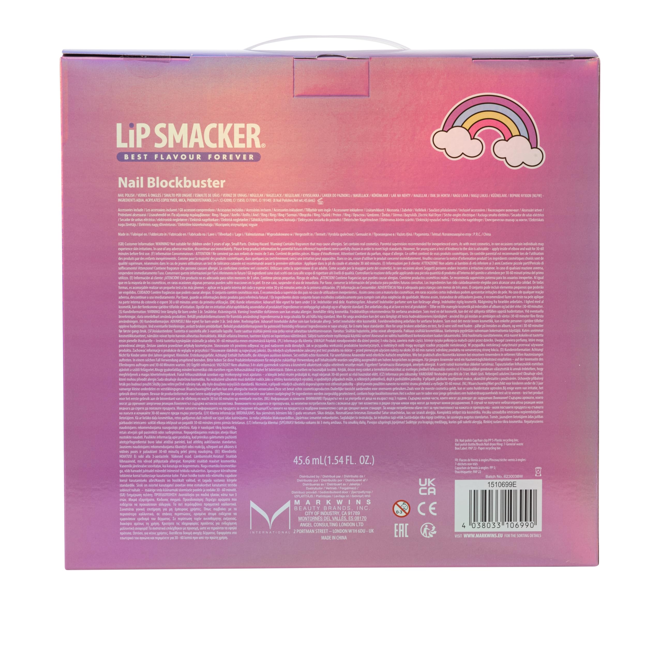 Lip Smacker Sparkle & Shine Nail Art Blockbuster set smalti bambina 8 pezzi