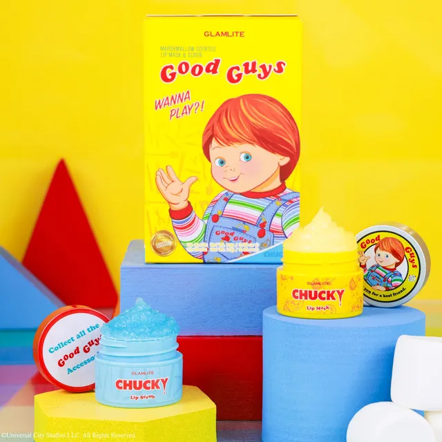 Glamlite Lip Care Chucky duo labbra marshmallow maschera scrub