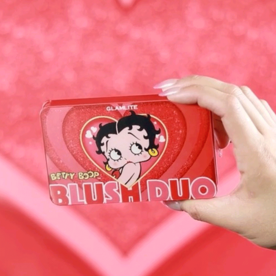 Betty Boop x Glamlite blush duo fard malva rosa 13g