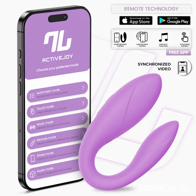 INTOYOU Per Coppie Vibratore a U Lavanda APP