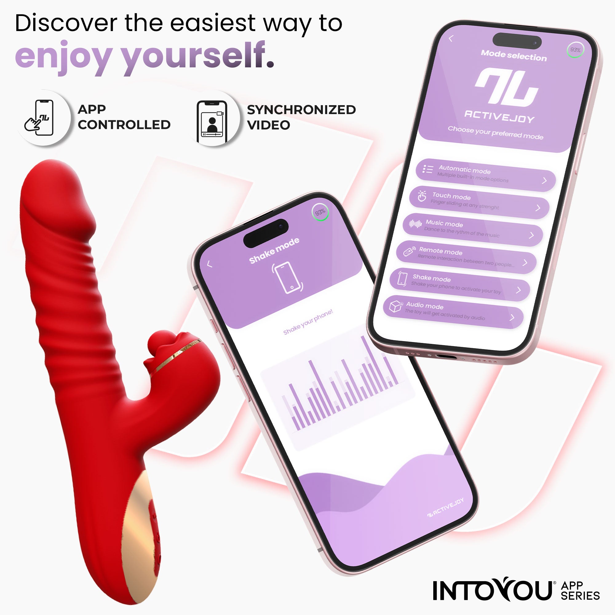 INTOYOU Ascen vibratore thrusting waving app silicone