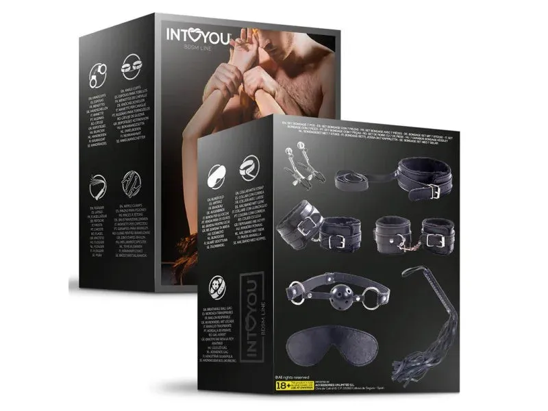 INTOYOU BDSM Set Bondage 7 Pezzi Furry Coppia