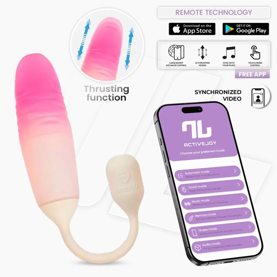INTOYOU NexEgg Motion uovo vibrante thrusting beige rosa app