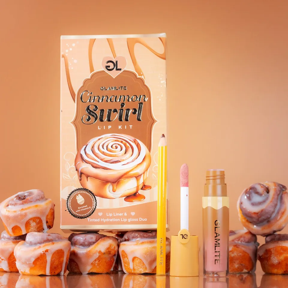 Glamlite Cinnamon Swirl kit labbra matita e gloss