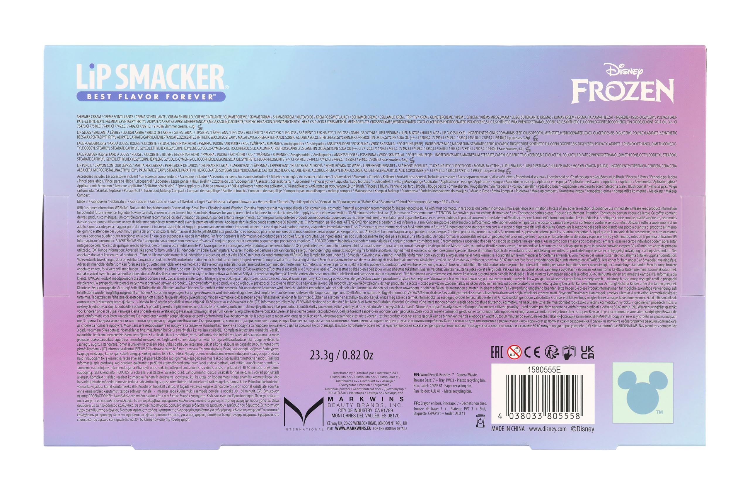 Lip Smacker Disney Frozen palette trucco bambina glitter pastello
